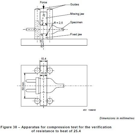 IEC60884-1 cuadro 38 máquina de la cláusula 24,19 de prueba de la compresión de la resistencia térmica