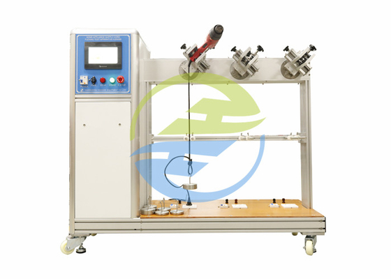 Buen precio El cordón de la fuente del aparato electrodoméstico IEC60335-1 que dobla el aparato de la prueba 3 estaciones sincroniza el trabajo en línea
