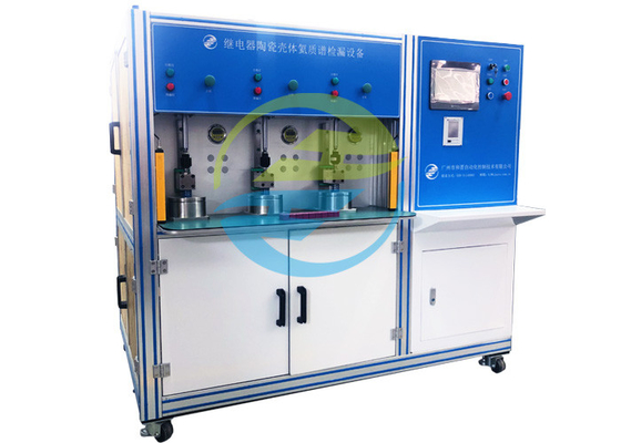 Capacidad ≥ 205pcs/h Equipo de detección de fugas de espectrometría de masa de hélio con cáscara cerámica de relé